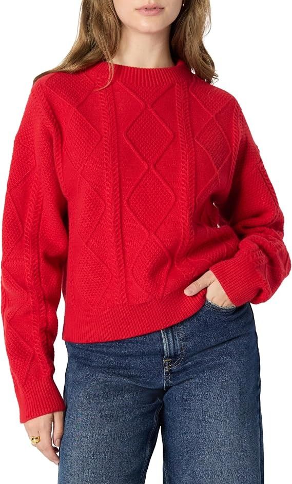 Red Cable Knit Sweater image 2